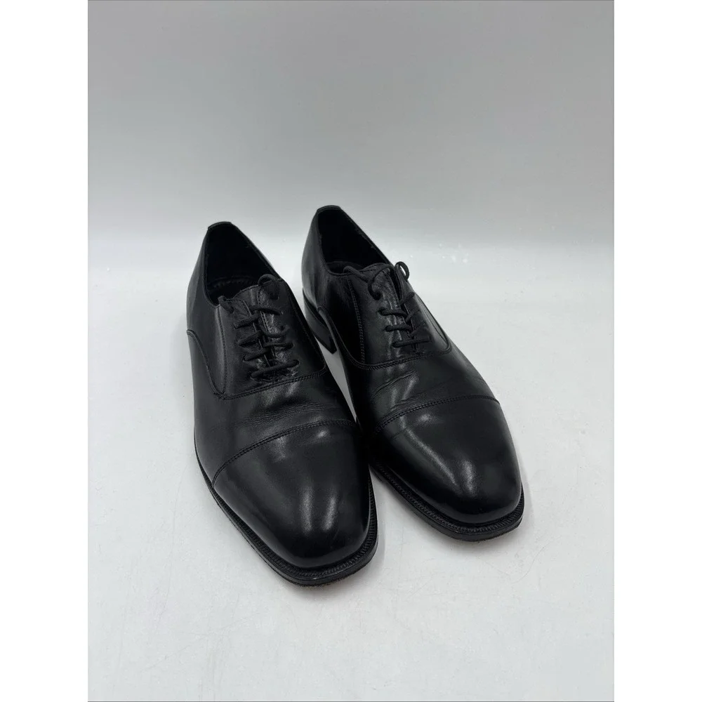 Florsheim Men's Shoes 9.5 D Dress Black Leather Cap Toe Oxford Lace 17168